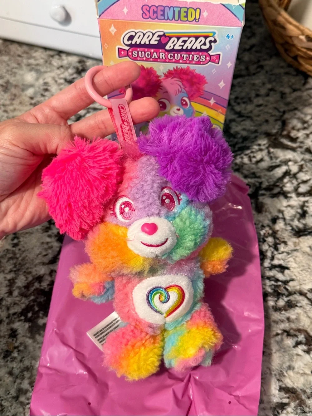 Care Bears Sugar Cuties Plush Dangler (Togetherness Bear)